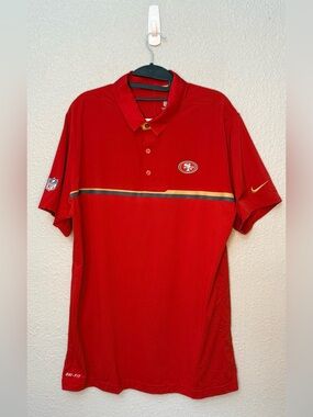 Nike | San Francisco 49ers Early Season Performance Polo | Scarlet Red | Large